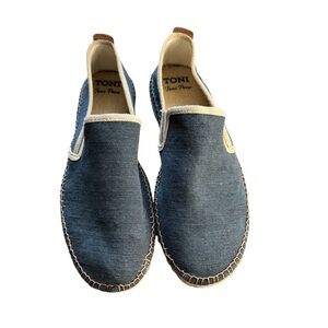 Toni Pons Dallas Men’s Espadrilles Size 43 / 10 | Denim Canvas Jute Slip-On